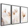 quadro trio floral branco preto