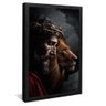 quadro cristo leao preto