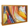 quadro pintura tons quentes dourado reflexo