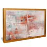 quadro abstrato rustico rose dourado