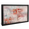 quadro abstrato rustico rose preto