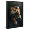 quadro jaguar no ataque preto