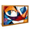 quadro geometrias abstrada dourado