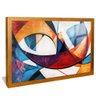 quadro geometrias abstrada dourado reflexo
