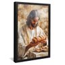 quadro jesus abencoa o pao preto reflexo