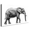 quadro elefante em preto e branco borda infinita