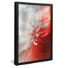 quadro flor e sangue preto reflexo