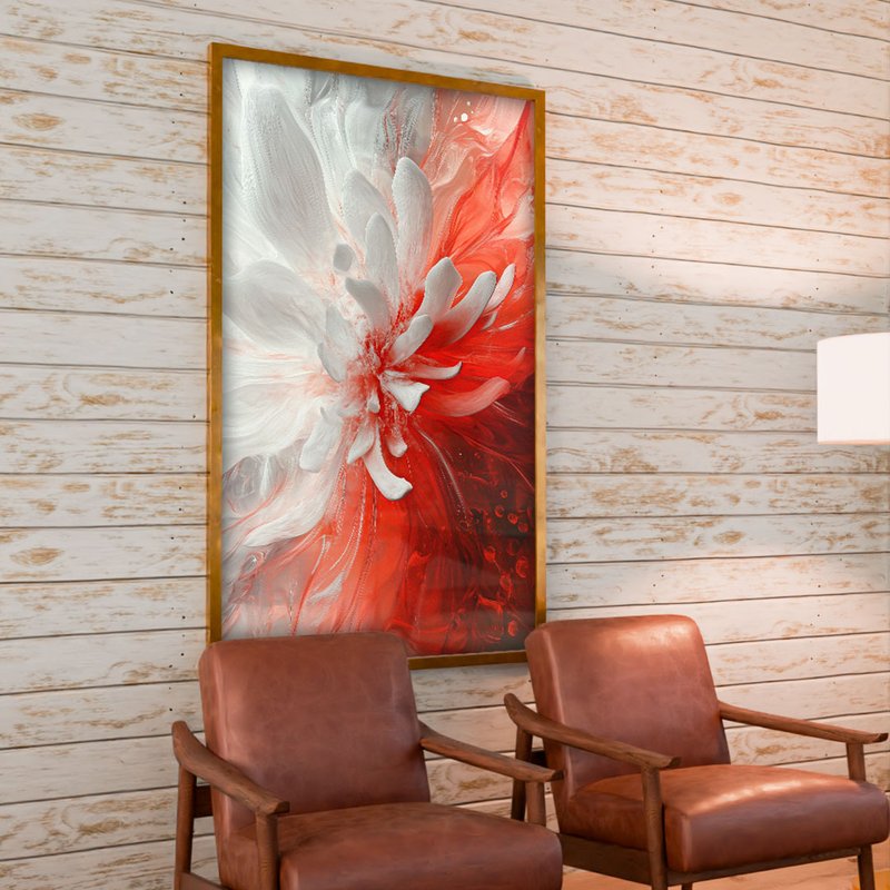 2 quadro flor e sangue dourado