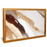 quadro abstrato em pasto marrom dourado