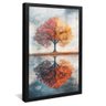 quadro pintura outono preto reflexo