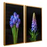 quadro duo lupino roxo dourado reflexo