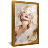 quadro poster marilyn monroe dourado reflexo