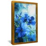 quadro pintura serena azul dourado