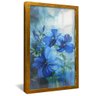 quadro pintura serena azul dourado reflexo