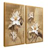 quadro duo magnolias ouro dourado reflexo