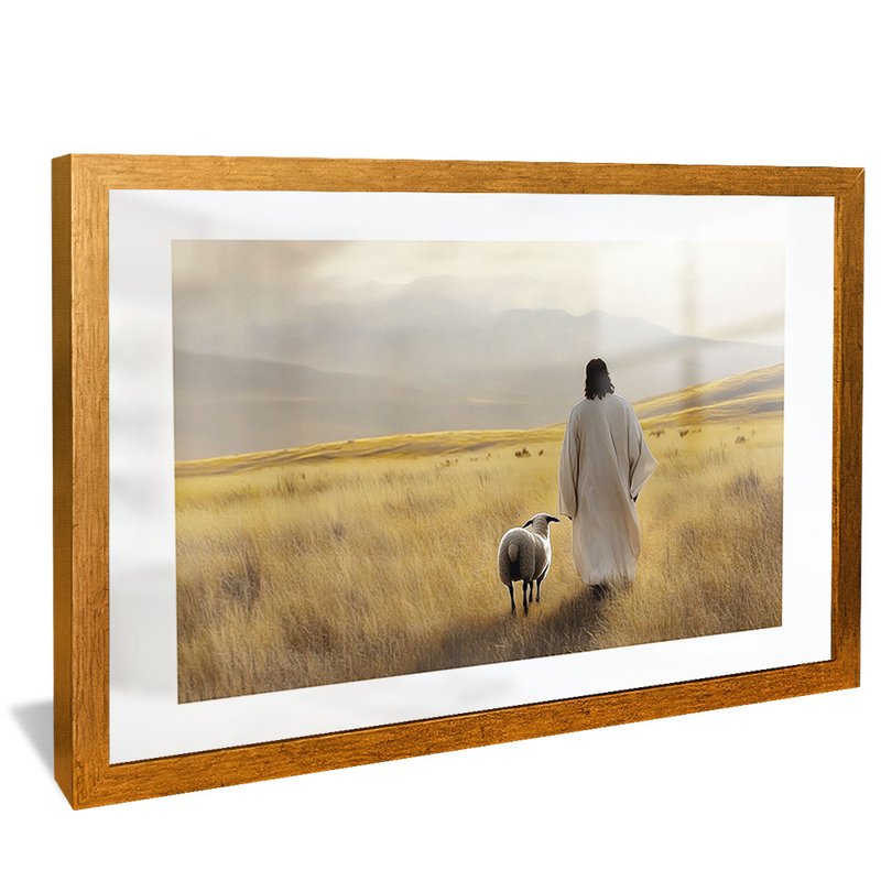 quadro o pastor dourado reflexo