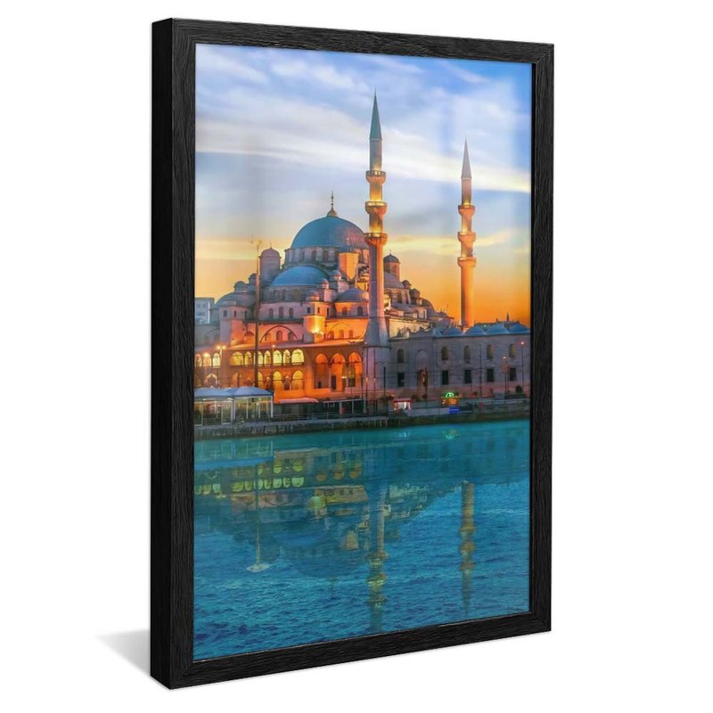 quadro arquitetura de dubai preto reflexo