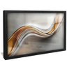 quadro prata liquida preto reflexo