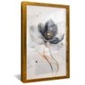 quadro floral em aquarela dourado reflexo