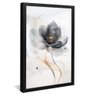 quadro floral em aquarela preto reflexo