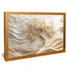 quadro arvore em ceramica branca dourado reflexo