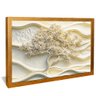 quadro arvore branca em ceramico dourado