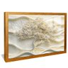 quadro arvore branca em ceramico dourado reflexo