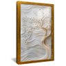quadro arvore e ceramica dourado reflexo