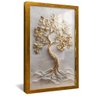 quadro arvore em ouro e gesso dourado reflexo