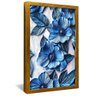 quadro flor na madeira dourado