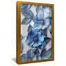 quadro flor na madeira dourado reflexo