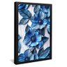 quadro flor na madeira preto