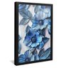 quadro flor na madeira preto reflexo