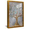 quadro arvore e joias dourado reflexo