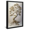 quadro bonzai dourado preto