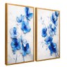 quadro duo floral de inverno dourado