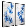 quadro duo floral de inverno preto reflexo