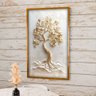 1 quadro arvore em ouro e gesso dourado