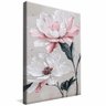 quadro pintura flor branca e rosa borda infinita