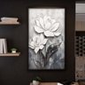 2 quadro floral em pintura oleo preto