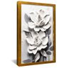 quadro floral em pasto dourado