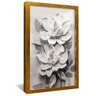 quadro floral em pasto dourado reflexo