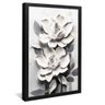 quadro floral em pasto preto