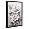 quadro floral em pasto preto reflexo