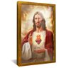 quadro sagrado coracao de jesus dourado reflexo