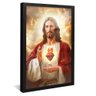 quadro sagrado coracao de jesus preto reflexo
