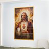 1 quadro sagrado coracao de jesus dourado