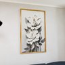 2 quadro floral em pasto dourado