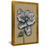 quadro floral em blacksilver dourado