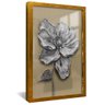 quadro floral em blacksilver dourado reflexo